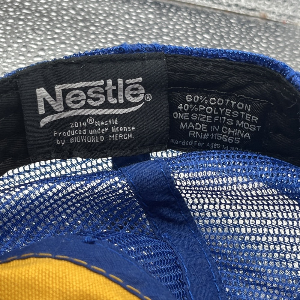 Butterfinger Hat Cap Snap‎ Back Nestle Blue Yellow Mesh Trucker SnapBack - Picture 6 of 7